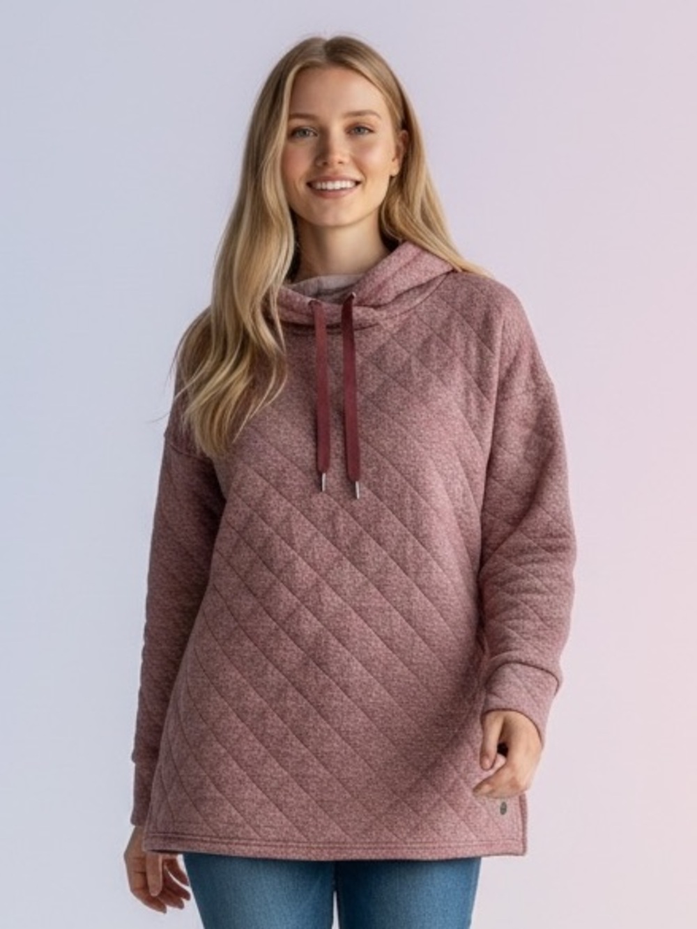 JONES NEW YORK Women’s XL Pink Quilted Hoodie Sweatshirt